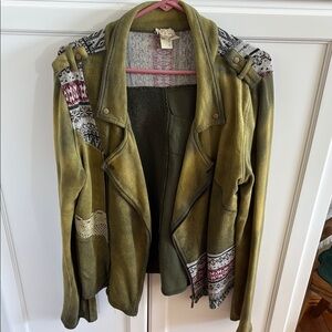 Gimmicks by BKE Green Jacket with Notched Collar